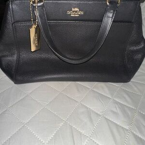 Coach Black Pebbled Leather Tote